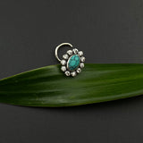 Zircon With Turq Nose Pin