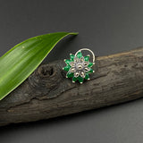 Emerald Marcasite Nose Pin