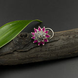 Ruby Marcasite Nose Pin