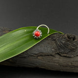 Red Stone Nose Pin