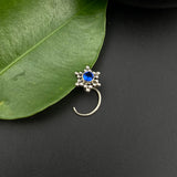 Blue Star Nose Pin