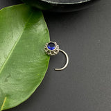 Blue Sapphire Nose Pin