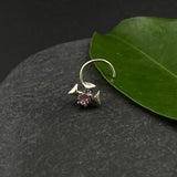 Pink Onyx & Silver Nose Pin