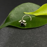 Black Onyx & Silver Nose Pin