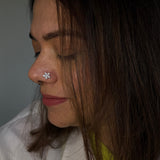 Pretty Zircon Flower Nose Pin