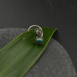 Turq & Zircon Nose Pin