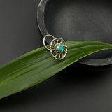 Turq Pin Wheel Nose Pin