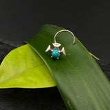 Turq Silver Nose Pin