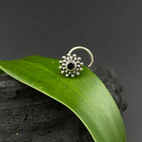 Black Flower Nose Pin