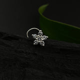 Pretty Zircon Flower Nose Pin