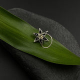 Black Marcasite Nose Pin