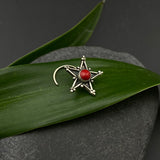 Big Red Star Nose Pin