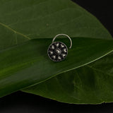 Abstract in a circle Nose Pin