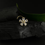 Big Zircon Flower Nose Pin