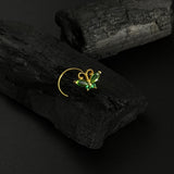 Emerald Butterfly Nose Pin