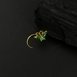 Emerald Butterfly Nose Pin