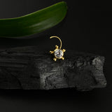 Trippy Zircon Flower Nose Pin