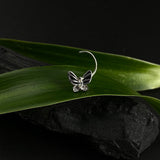 Black With Zircon Butterfly