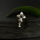 Black Flower Nose Pin