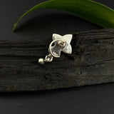 Black Flower Nose Pin