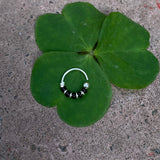Black Beads Nose Ring (9.55 mm)
