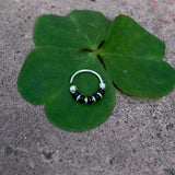 Black Beads Nose Ring (9.55 mm)