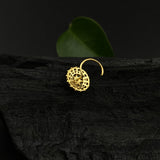 Ruby Zircon Flower Nose Pin