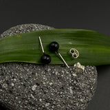 Black Ball Ear Studs (5mm)