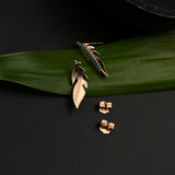 Boho Feather With Turq Stones