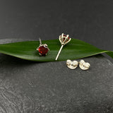 Garnet Ear Studs