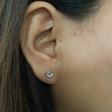 Crescent Moon Ear Studs
