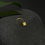 Tiny Square Nose Pin(Gold Plated)