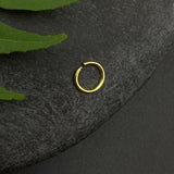Tiny Gold Plated Thick Nose Ring (18gauge)