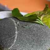 3 Emerald Stone Tail Nose Pin