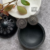 Abstract Floral Ear Studs