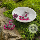 Beaded Fish Earrings (Ruby)