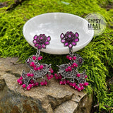 Beaded Fish Earrings (Ruby)