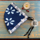 Indigo Flower Face Mask