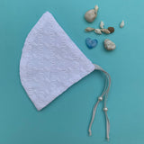 White Embriodered Face Mask