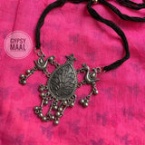 Dainty Peacock Choker & Earrings Set