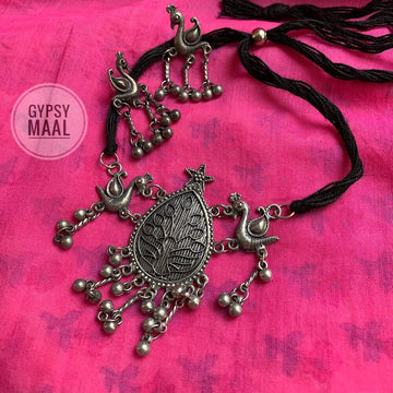 Dainty Peacock Choker & Earrings Set