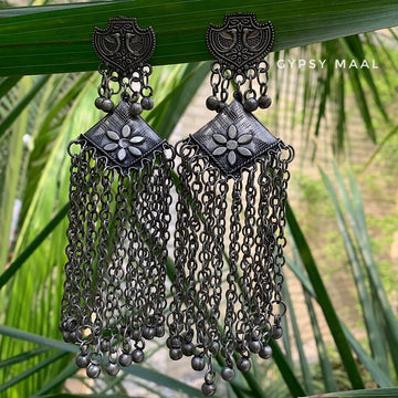 Boho Flower Long Danglers