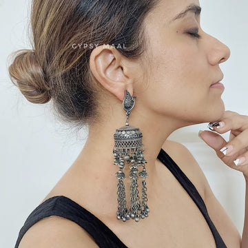 Long Peacock Jhumkis