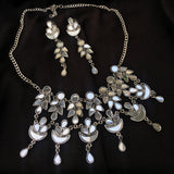 Abstract Mirror Necklace & Earrings