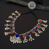 Afghani Blue Heart Necklace