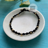 Brass Beads & Macrame Anklet