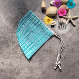 Turq Aztec Face Mask