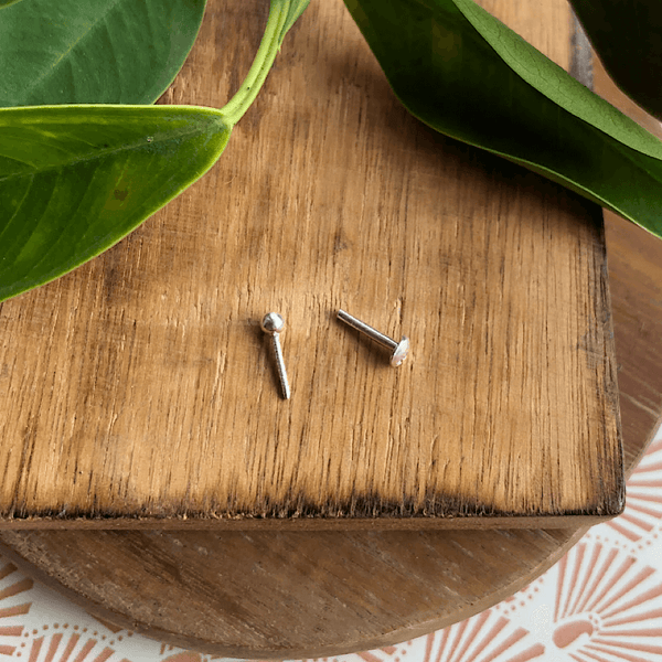 Tiny Silver Ball Nose Pin Gypsy Maal