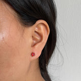 Garnet Ear Studs