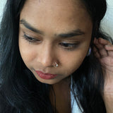 Silver Cut Nose Ring (small)